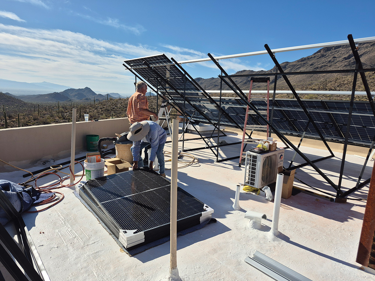 The 2024 PV being mounted directly on the roof.