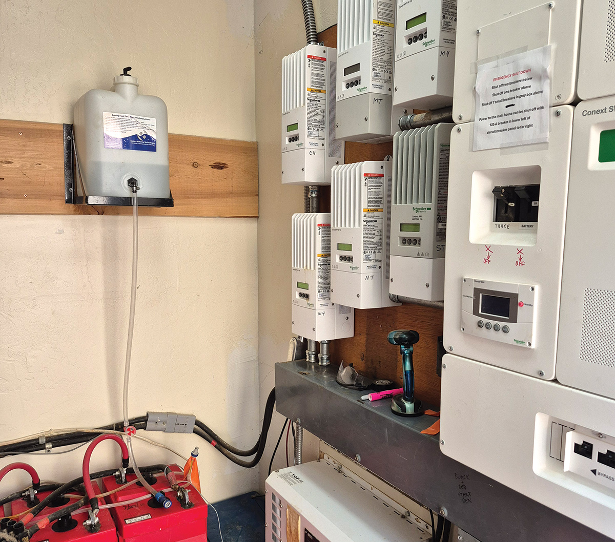 A 2017 upgrade included adding an automatic battery watering system.